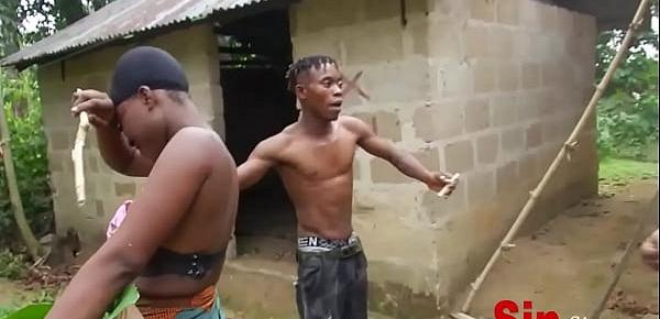  Two Brothers Caught Fucking Two  Local African Black With Vagina Sisters Farming In Public,